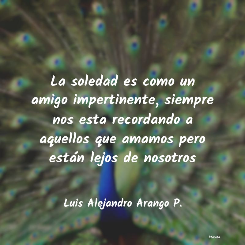 Frases de Luis Alejandro Arango P.