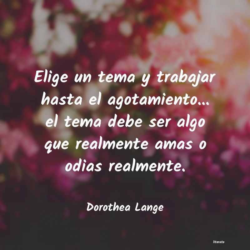 Frases de Dorothea Lange