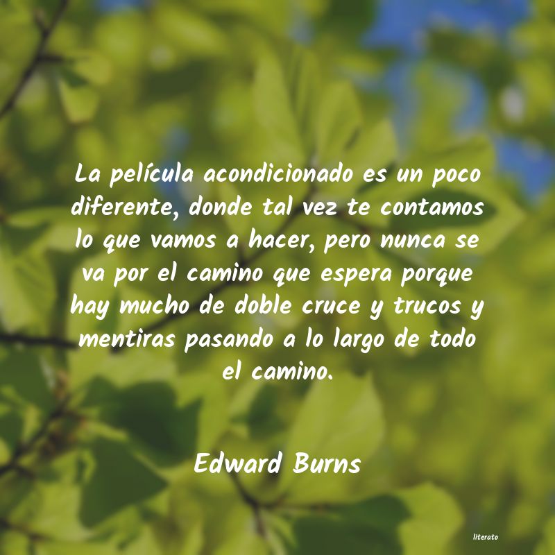 Frases de Edward Burns