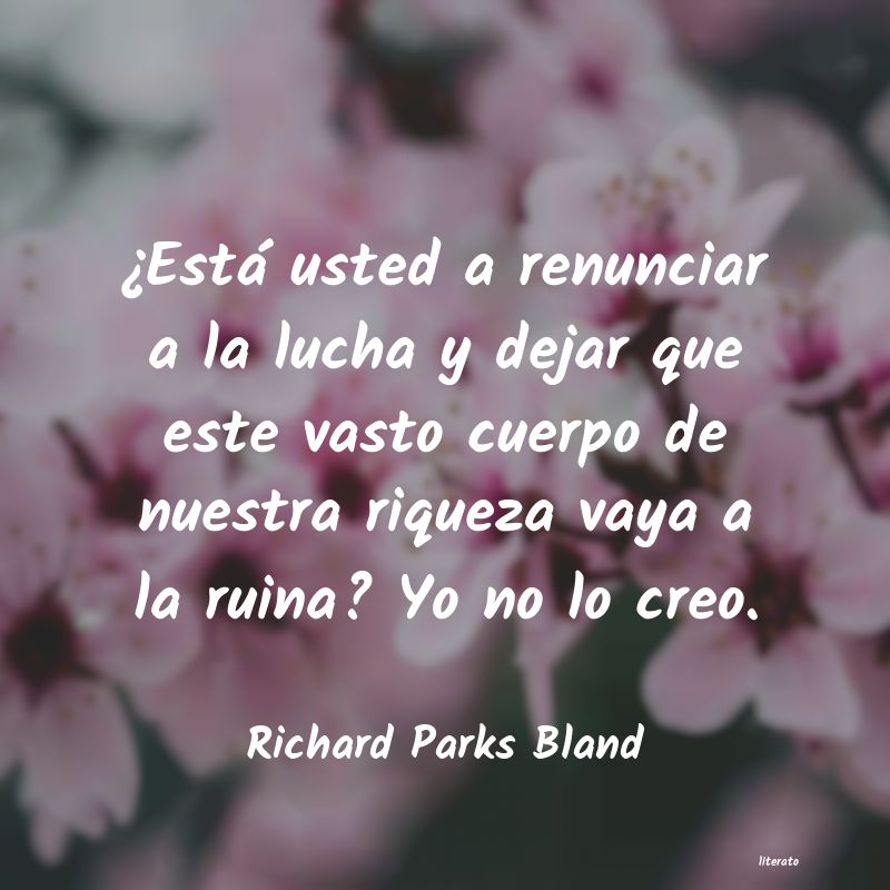 Frases de Richard Parks Bland