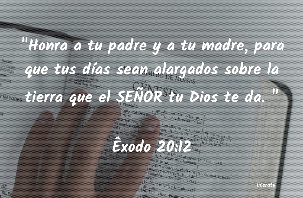 éxodo 20 12 biblia católica explicación