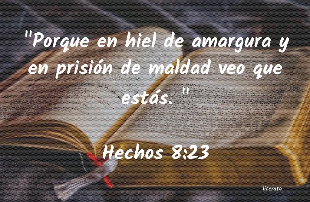 La Biblia Hechos 8 23