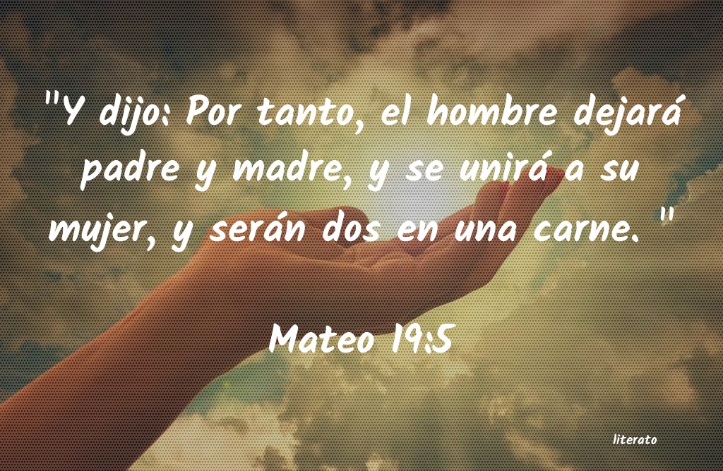 La Biblia - Mateo - 19:5