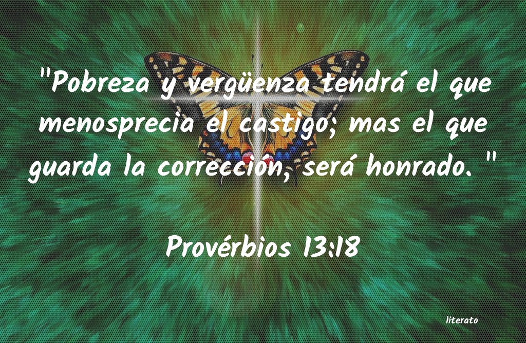 provérbios 13 18 explicação