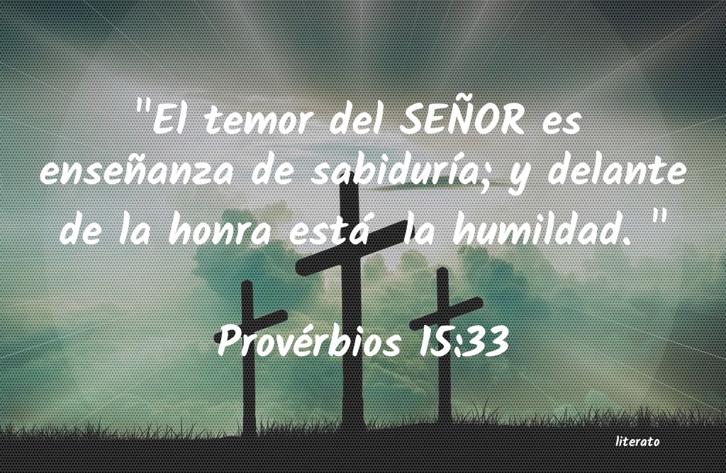 proverbios 15 33 biblia catolica