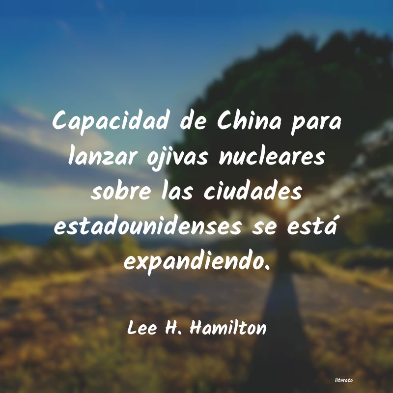 Frases de Lee H. Hamilton