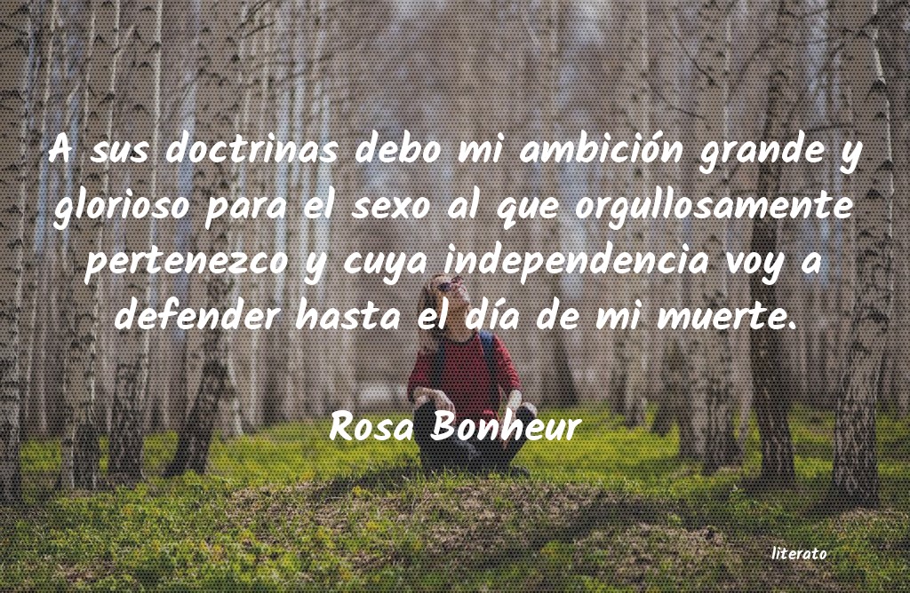 frases de Rosa Bonheur