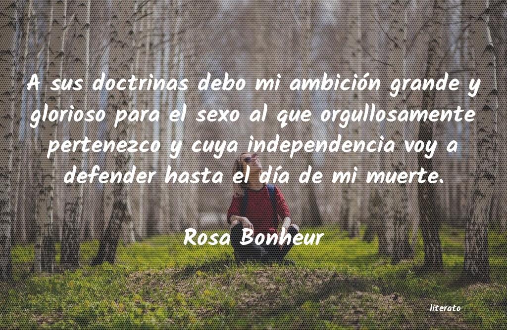 Frases de Rosa Bonheur