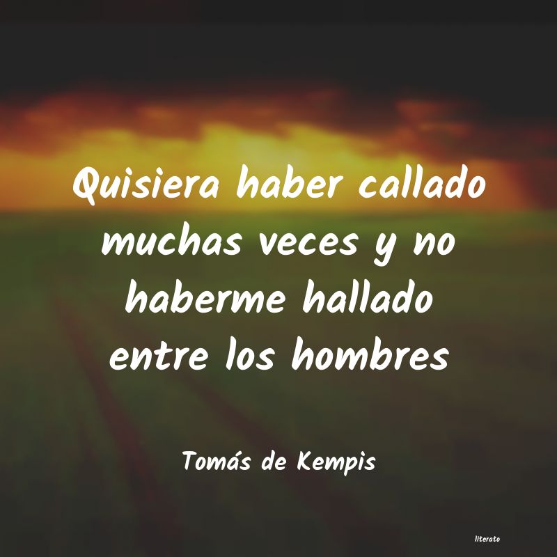 Frases de Tomás de Kempis