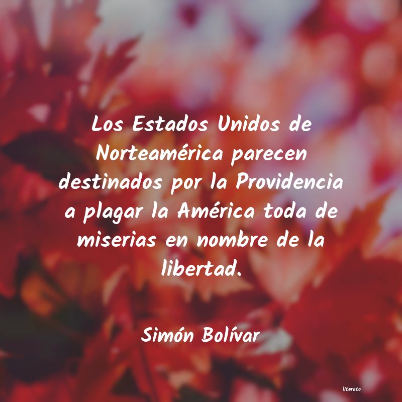 pensamientos de simon bolivar cortos