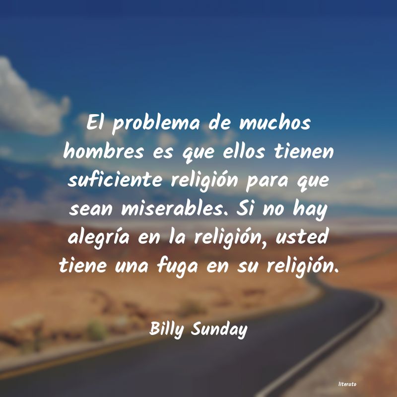 frases de Billy Sunday