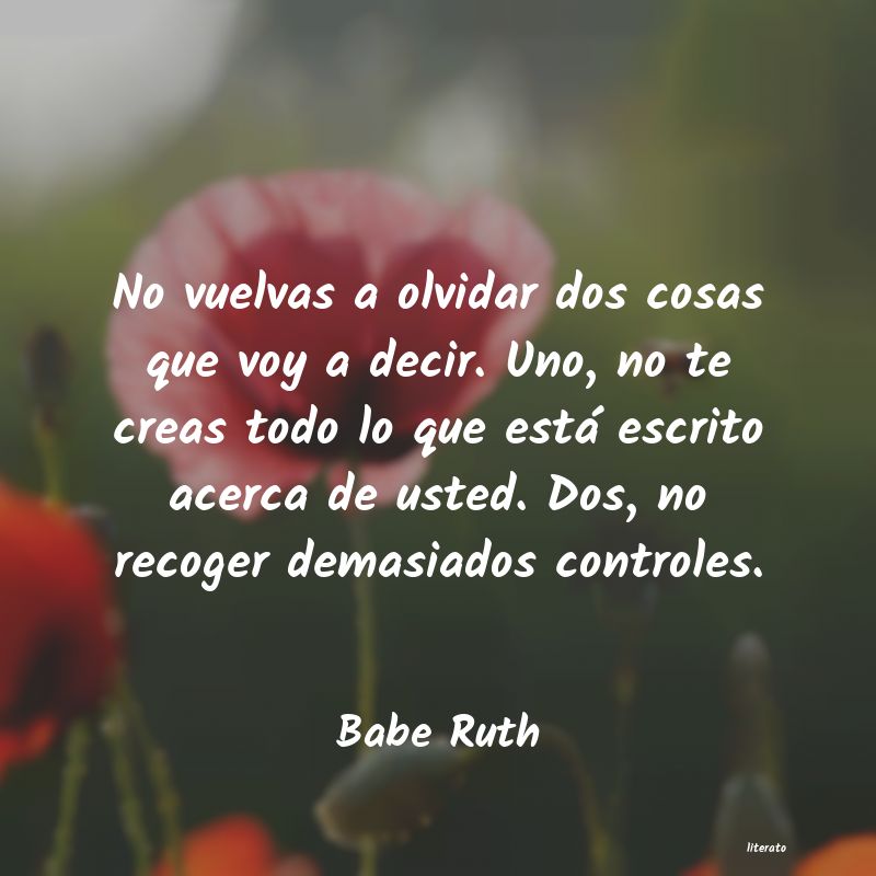 frases de Babe Ruth