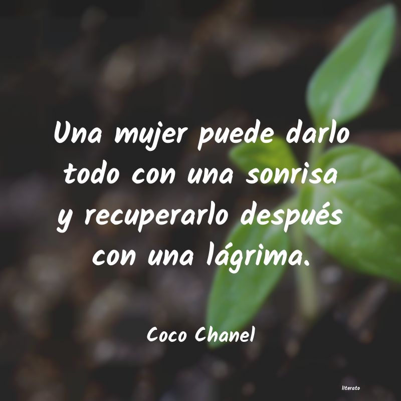 frases de coco chanel en espaÃ±ol