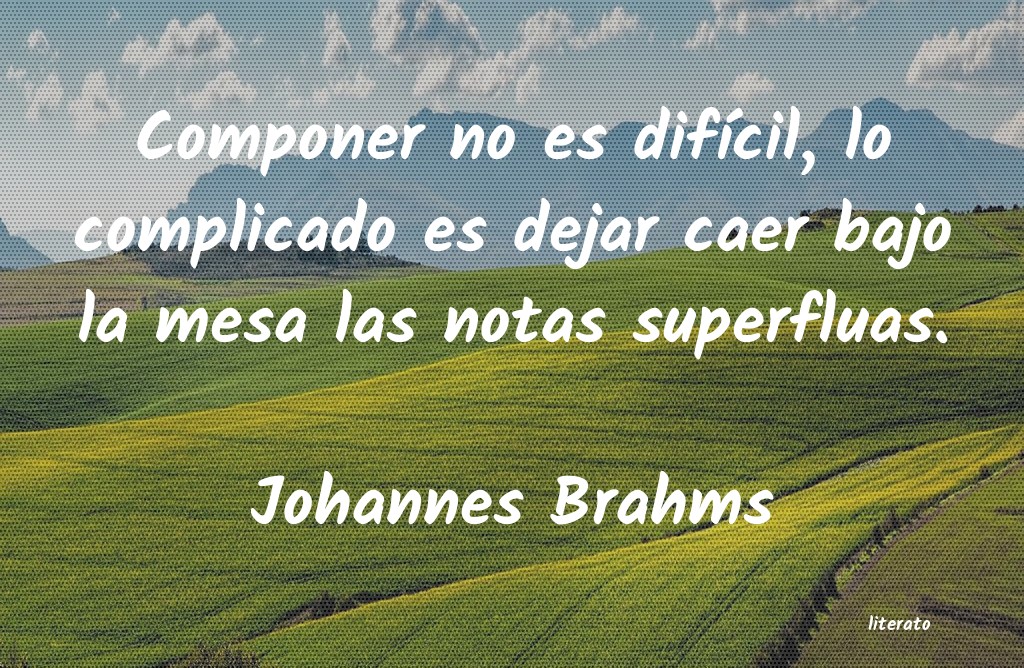 Frases de Johannes Brahms