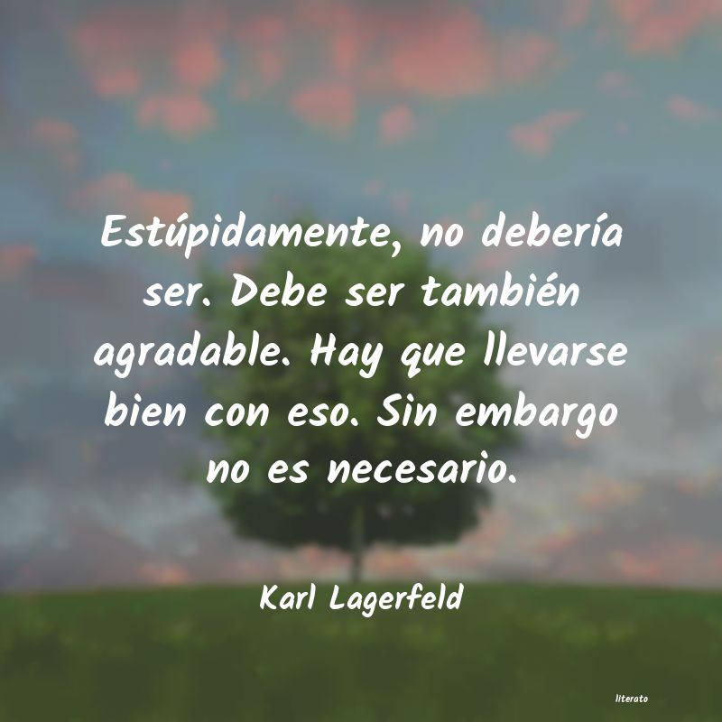 frases de Karl Lagerfeld