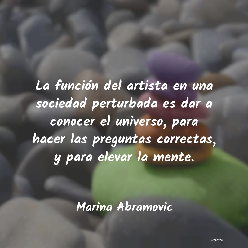 Frases de Marina Abramovic