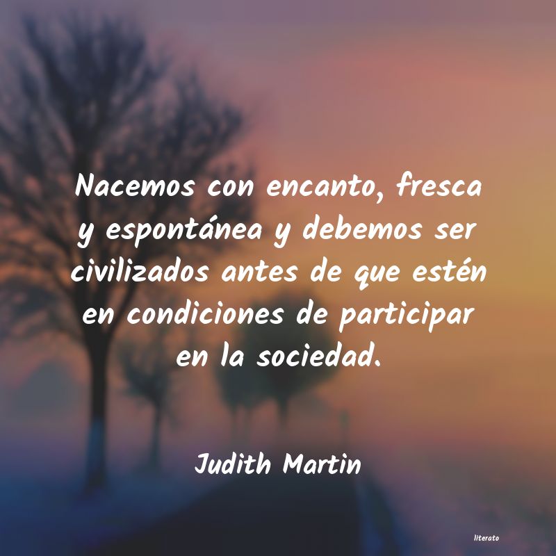 frases de Judith Martin