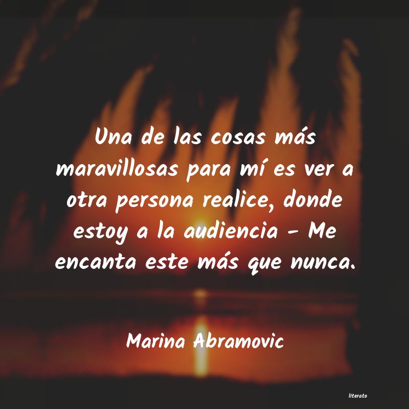 Frases de Marina Abramovic