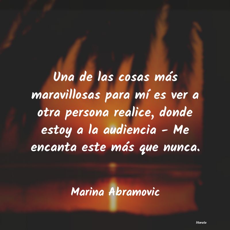 frases de Marina Abramovic