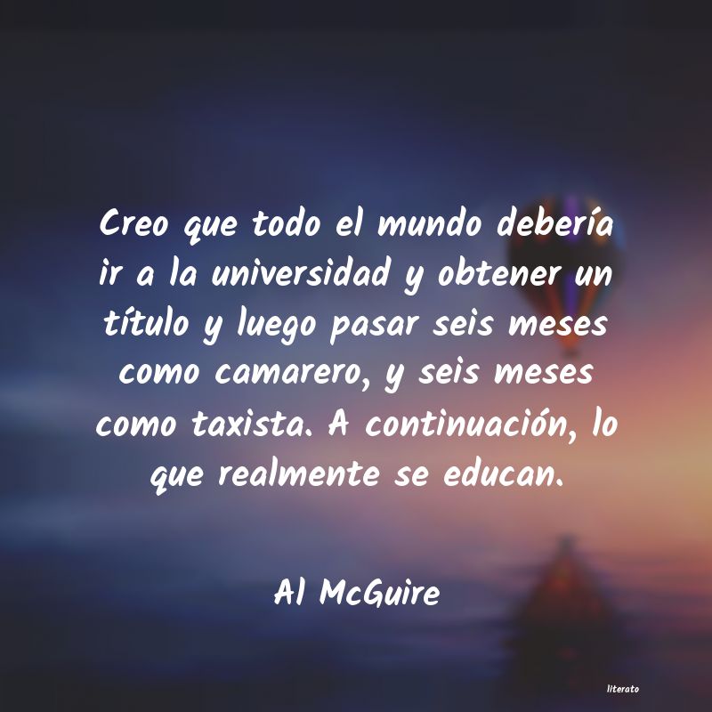 Frases de Al McGuire