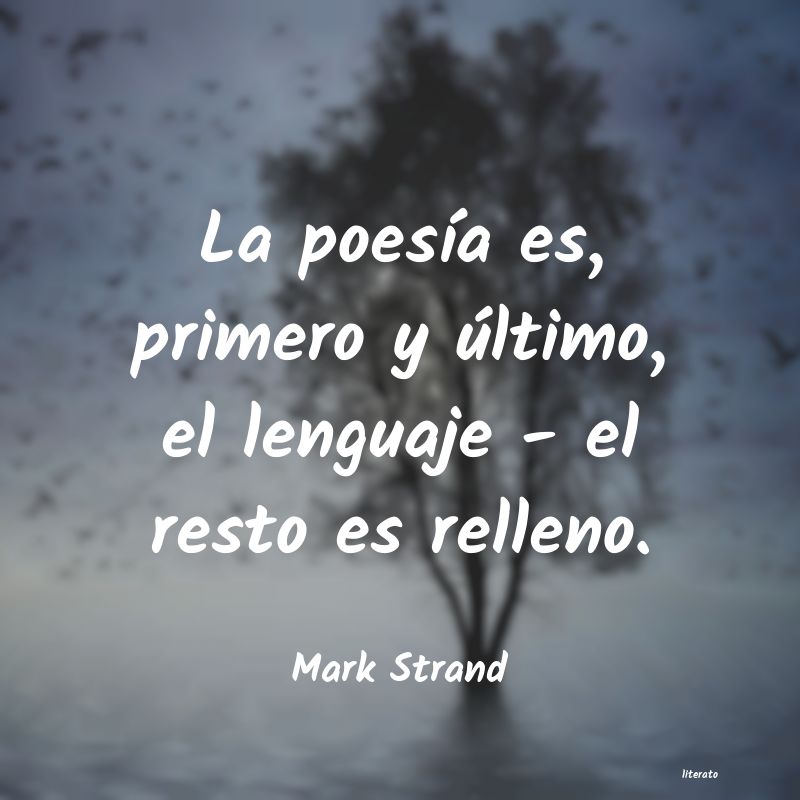 Frases de Mark Strand