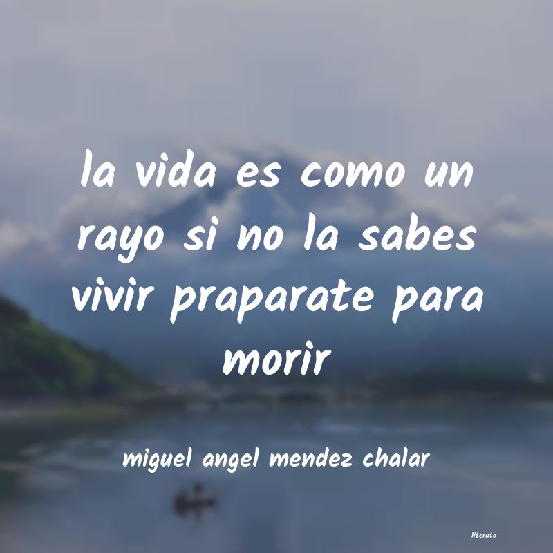 Frases de miguel angel mendez chalar