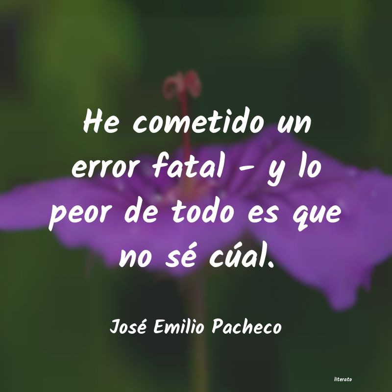 Frases de José Emilio Pacheco