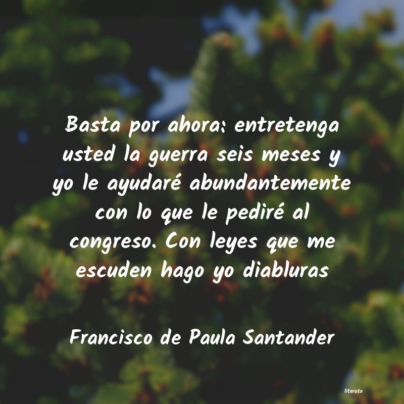 frases de Francisco de Paula Santander