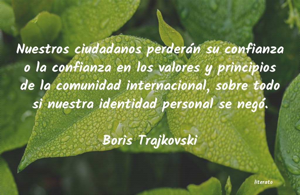 Frases de Boris Trajkovski