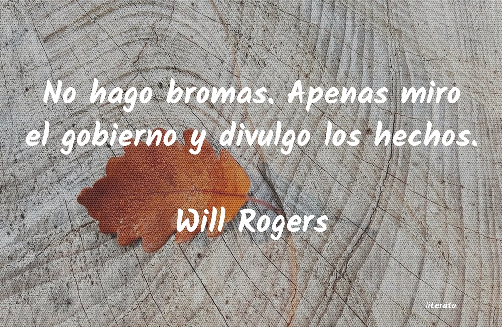 Frases de Will Rogers