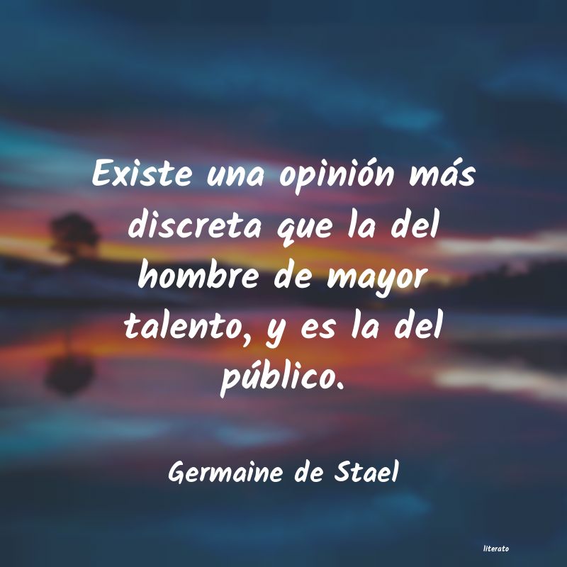 Frases de Germaine de Stael