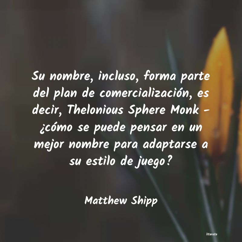 Frases de Matthew Shipp