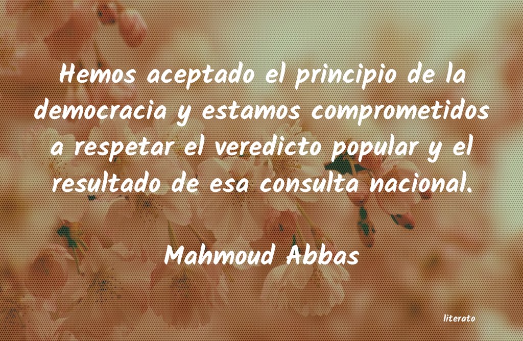 Frases de Mahmoud Abbas