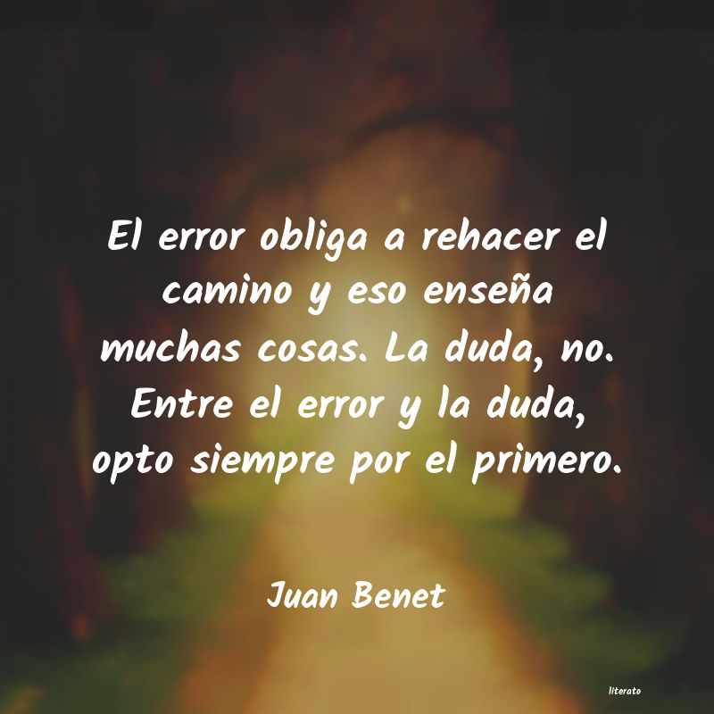frases de Juan Benet