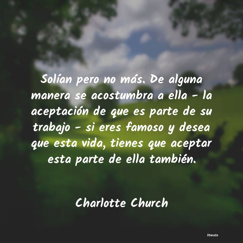 frases de Charlotte Church