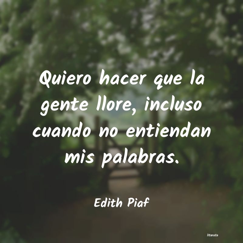 Frases de Edith Piaf