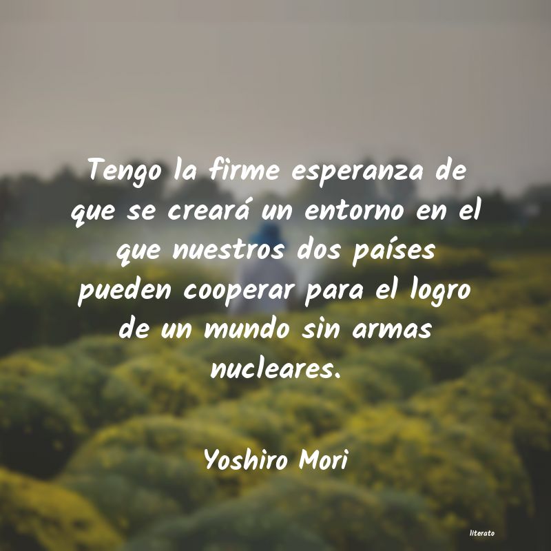 Frases de Yoshiro Mori