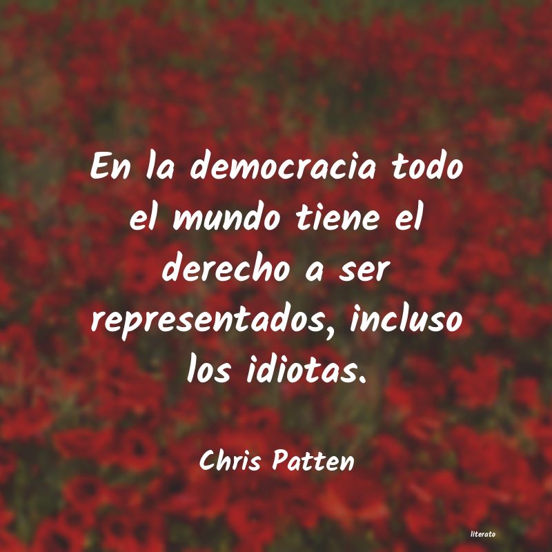 frases de Chris Patten