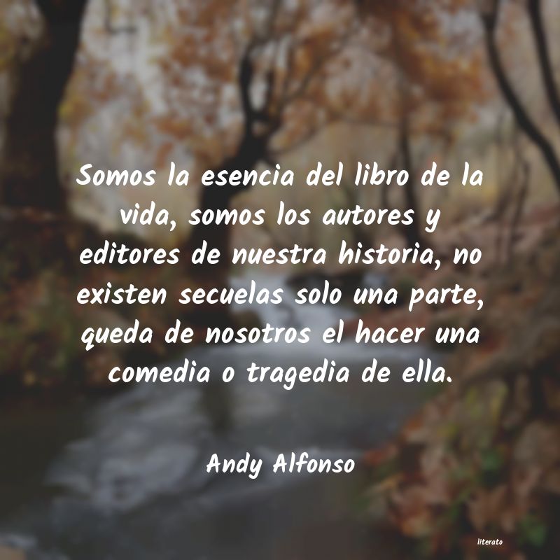 Andy Alfonso: Somos la esencia del libro de