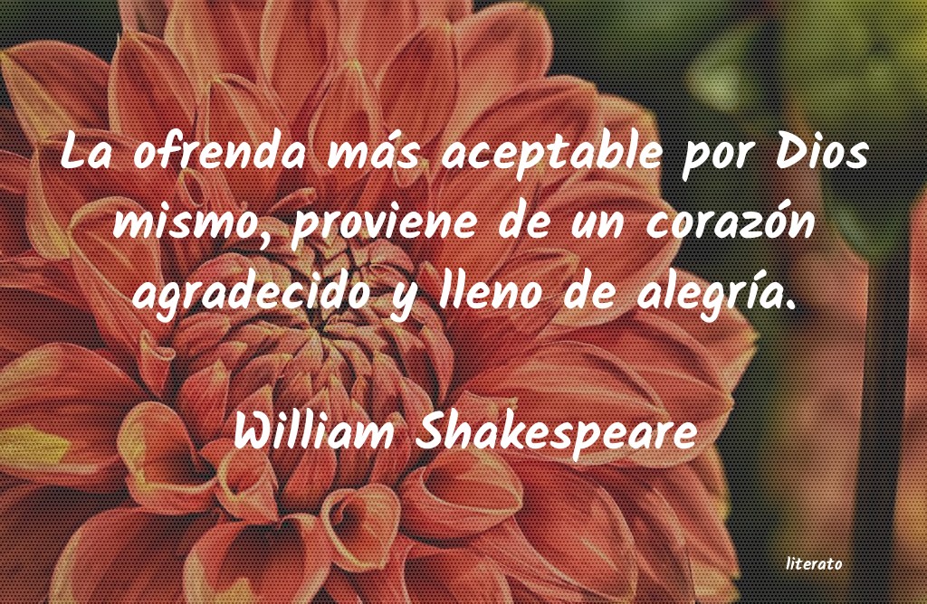 William Shakespeare: La ofrenda más aceptable por