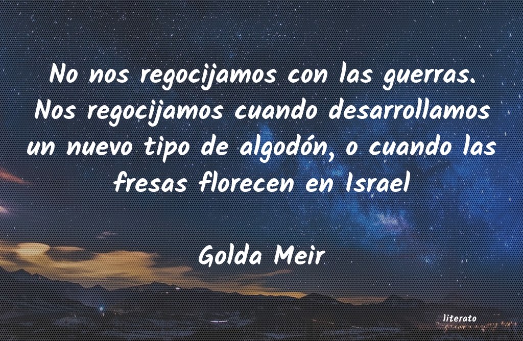frases de Golda Meir