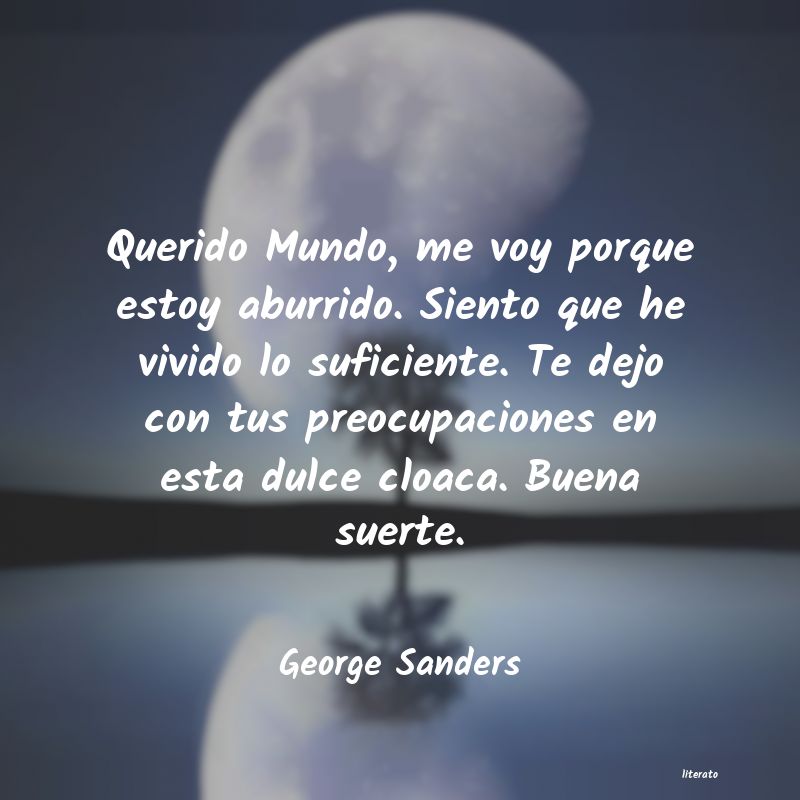 frases de George Sanders