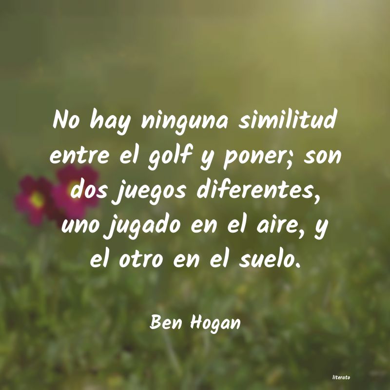 Frases de Ben Hogan