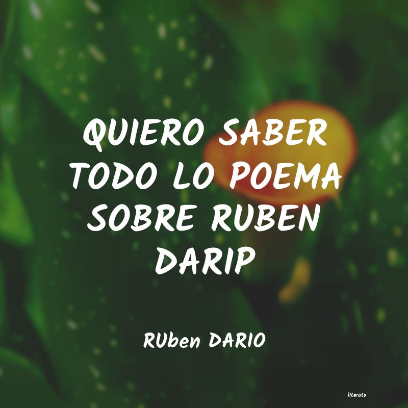 frases cortas de ruben dario