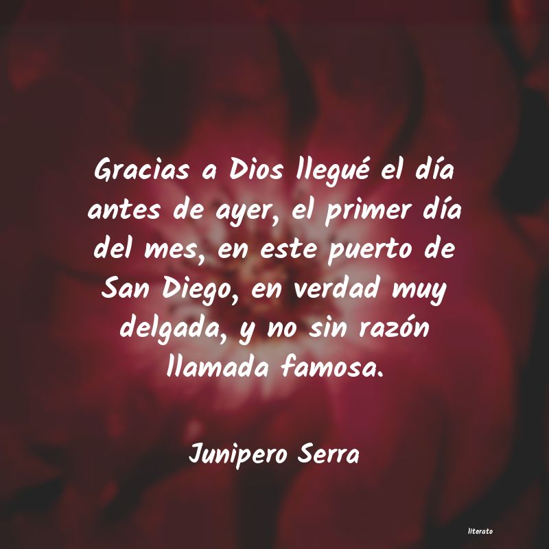 frases de Junipero Serra