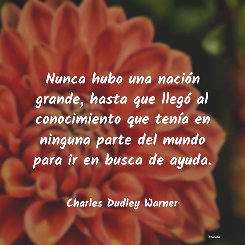 Frases de Charles Dudley Warner