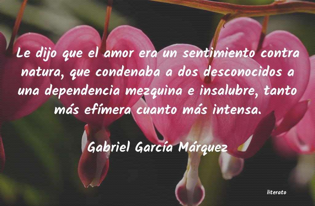 Gabriel García Márquez: Le dijo que el amor era un sen