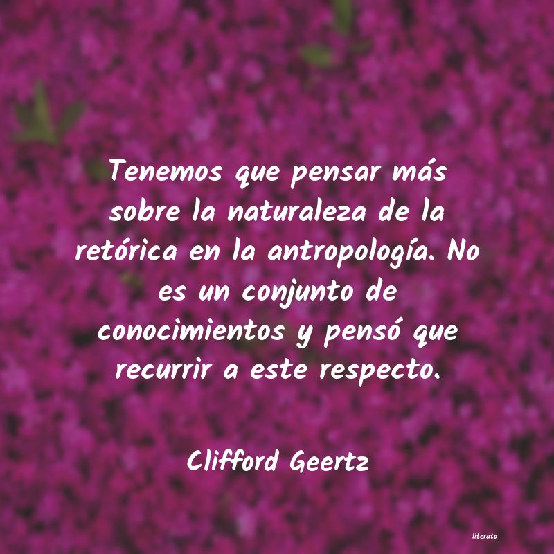 frases de Clifford Geertz