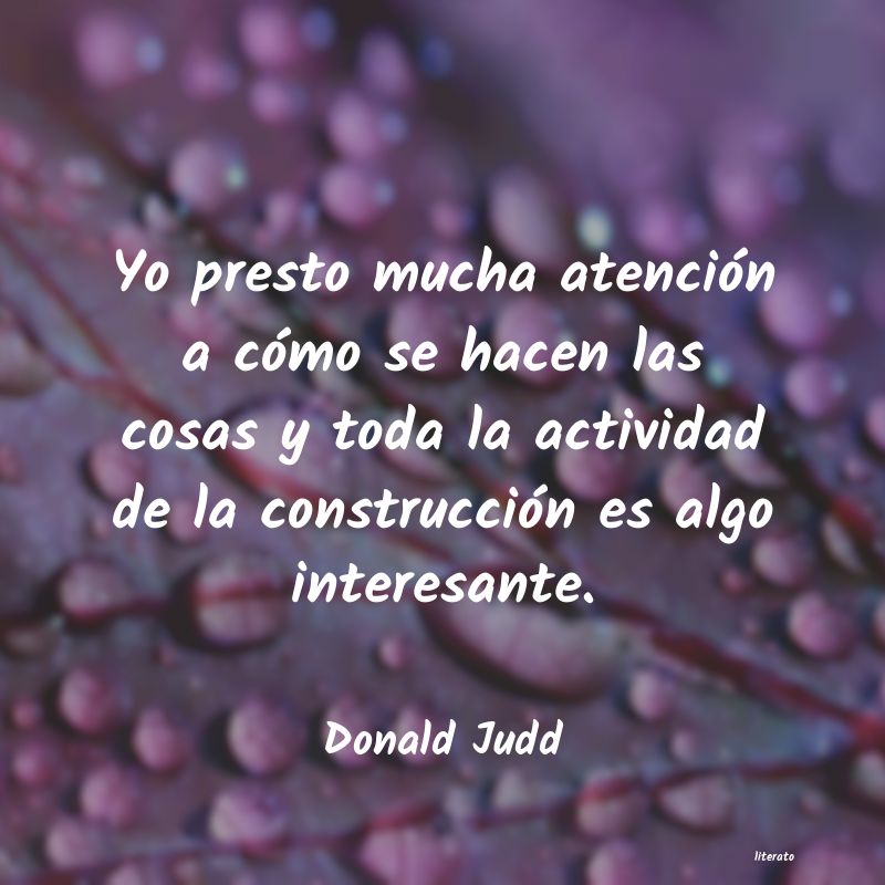 Frases de Donald Judd