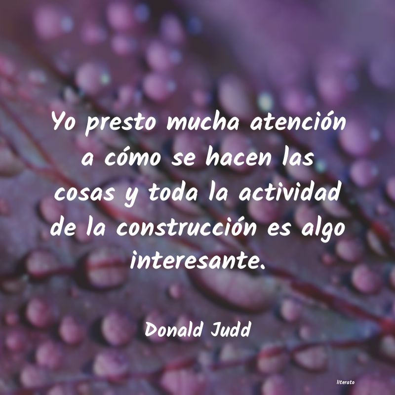 frases de Donald Judd